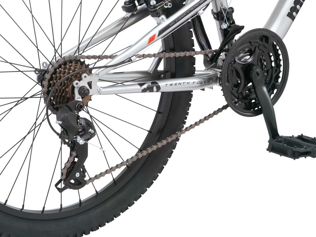 Mongoose Limestone 24-inch Kids Full Suspension Mountain Bike